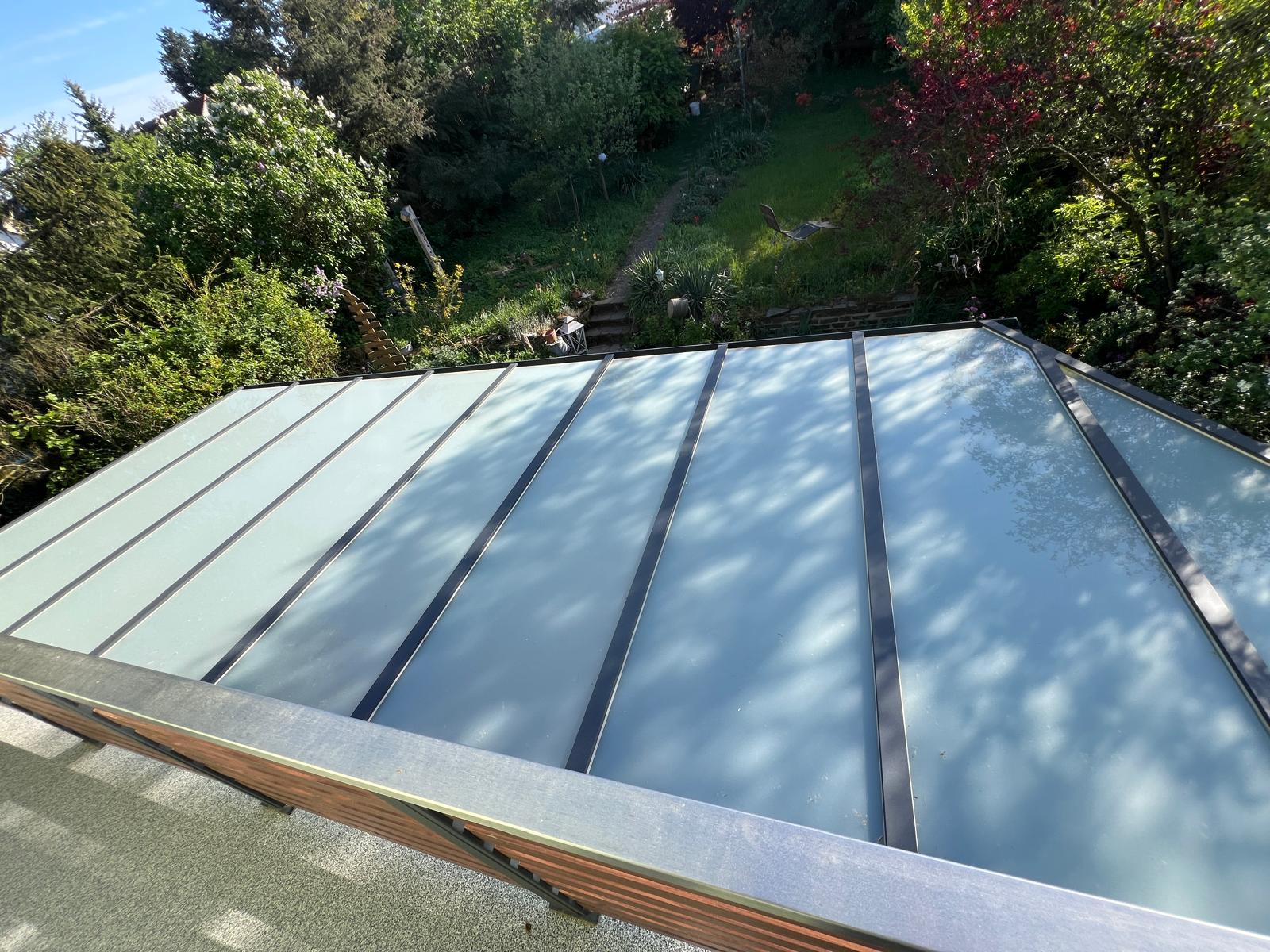 Ansicht Terrassenüberdachung VSG-Verglasung